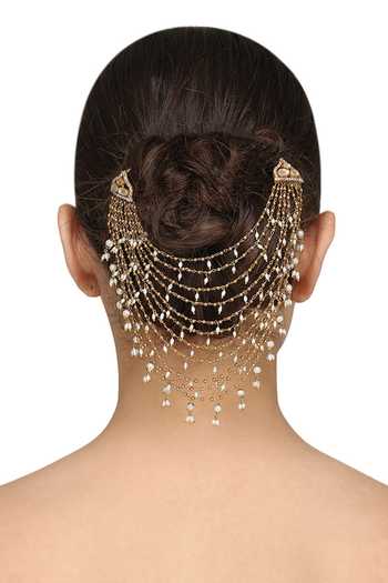 Raabta By Rahul Gold Chain Bun Accessory