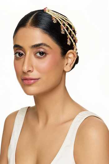 Raabta By Rahul Pink Zulf-e-zeenat Bun Accessory Online at Aza Fashions Raabta By Rahul_Pink Zulf-e-zeenat Bun Accessory _Online_at_Aza_Fashions