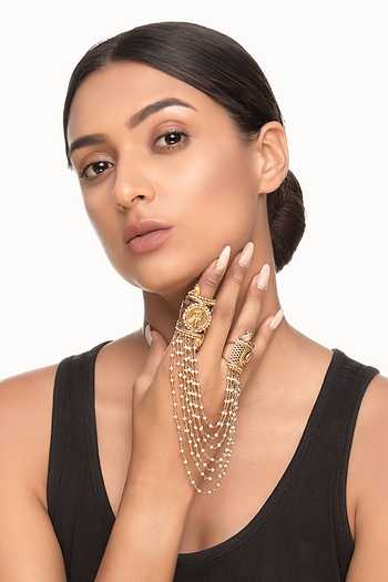 Raabta By Rahul Moh Two Finger Connected Ring 