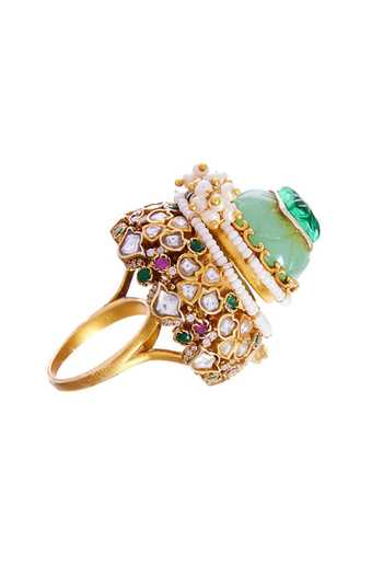 Raabta By Rahul Green Temporal Orb Watch Ring Online at Aza Fashions Raabta By Rahul_Green Temporal Orb Watch Ring _Online_at_Aza_Fashions