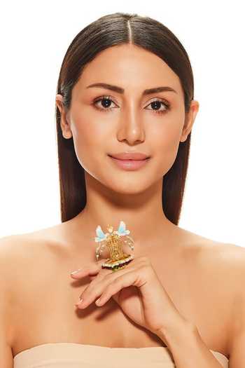 Raabta By Rahul Rotating Bird Cage Ring 