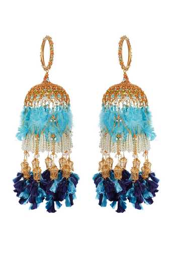 Raabta By Rahul Royal Blue & Firoza Peacock Pair Of Kaleeras 