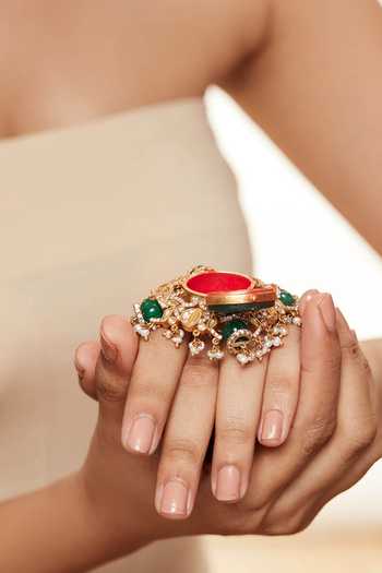 Buy Raabta By Rahul Green Devangana Sindoor Dabbi Ring Online at Aza Fashions Buy_Raabta By Rahul_Green Devangana Sindoor Dabbi Ring _Online_at_Aza_Fashions