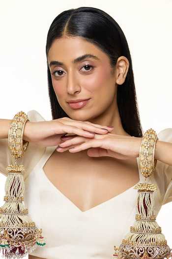 Buy Raabta By Rahul Multi Color Jharna-e-ishq Pair Of Kaleeras Online at Aza Fashions Buy_Raabta By Rahul_Multi Color Jharna-e-ishq Pair Of Kaleeras _Online_at_Aza_Fashions