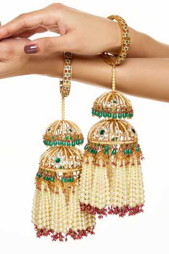 Raabta By Rahul Multi Color Noor-e-nazaakat Pair Of Kaleeras Online at Aza Fashions Raabta By Rahul_Multi Color Noor-e-nazaakat Pair Of Kaleeras _Online_at_Aza_Fashions