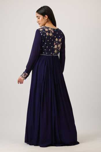 Vidushi Gupta Floral Embroidered Anarkali With Dupatta 