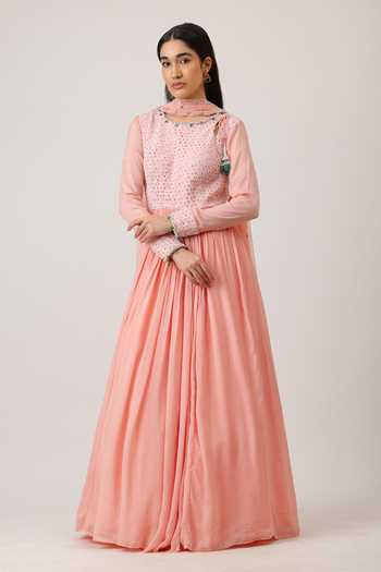 Vidushi Gupta Honeycomb Embroidered Anarkali With Dupatta 