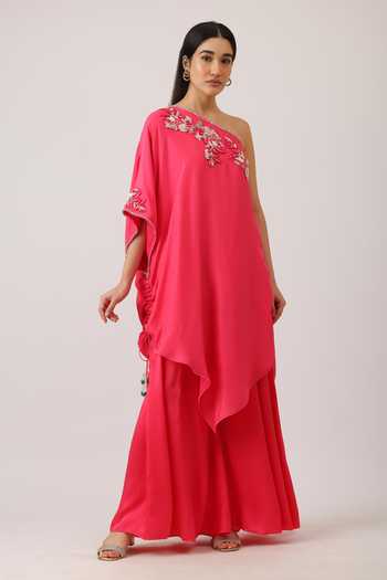 Vidushi Gupta Pearl Embroidered Cape & Palazzo Set 