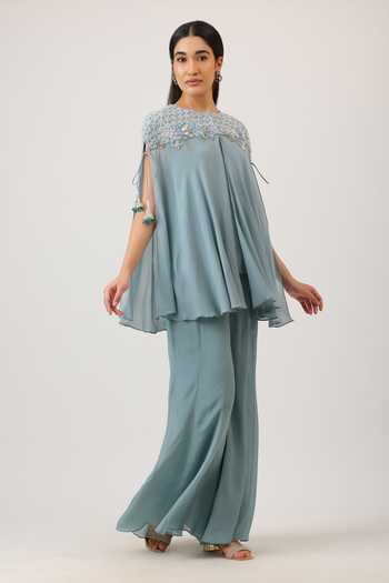 Vidushi Gupta Embroidered Cape Sharara Set 