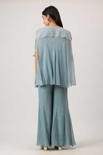Vidushi Gupta Embroidered Cape Sharara Set 