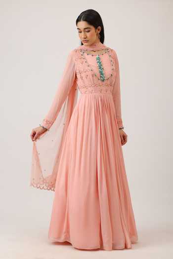 Vidushi Gupta Hand Embroidered Anarkali & Dupatta Set 