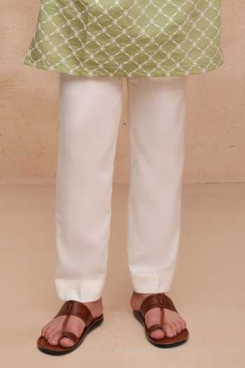 Manish Nagdeo Green Silk Thread Embroidered Kurta And Pant Set Online at Aza Fashions Manish Nagdeo_Green Silk Thread Embroidered Kurta And Pant Set _Online_at_Aza_Fashions