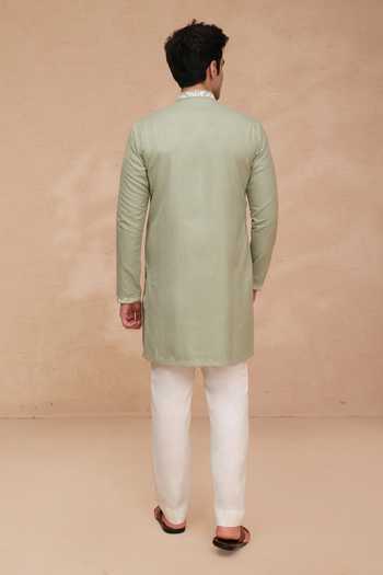 Manish Nagdeo Floral Placement Embroidered Kurta Set
