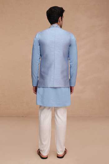 Manish Nagdeo Embroidered Nehru Jacket & Kurta Set 