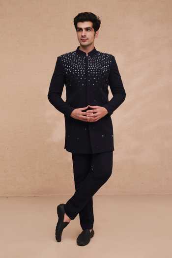 Manish Nagdeo Hand Embroidered Bandhgala & Pant Set