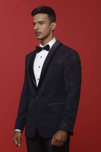 Buy Sven Suits Black Viscose, Polyester Embroidered Tuxedo Suit Set Online at Aza Fashions Buy_Sven Suits_Black Viscose, Polyester Embroidered Tuxedo Suit Set _Online_at_Aza_Fashions