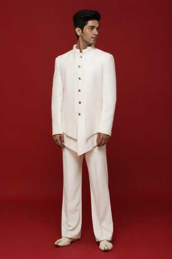 Sven Suits Embroidered Bandhgala & Pant Set 