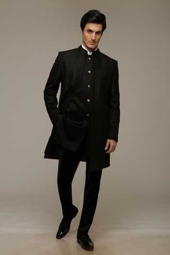 Sven Suits Tonal Embroidered Sherwani Set 