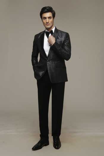 Sven Suits Metallic Tuxedo Suit Set 