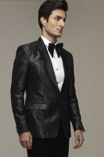 Sven Suits Metallic Tuxedo Suit Set 