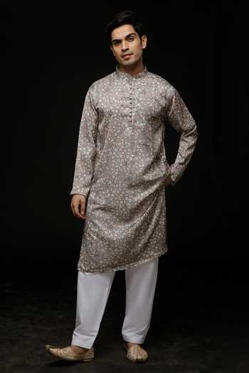Sven Suits Floral Vine Print Kurta Set 