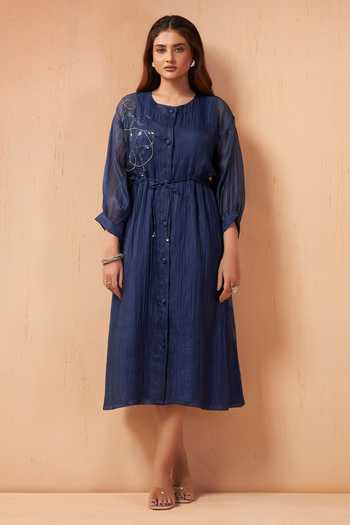 Savaaya Placement Embellished Dress 