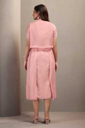 Savaaya Evie Handwork Tissue Dress & Jacket Set 