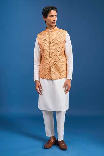 Arihant Rai Sinha Mirror Embroidered Nehru Jacket 