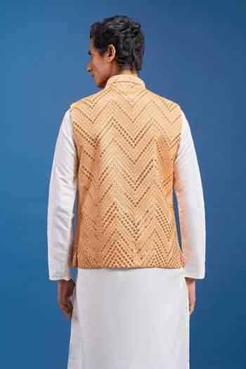 Arihant Rai Sinha Mirror Embroidered Nehru Jacket 