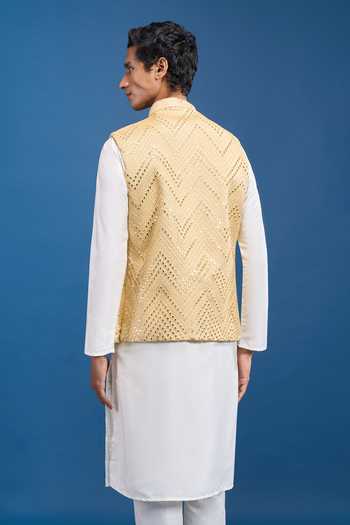 Arihant Rai Sinha Mirror Embroidered Bundi 