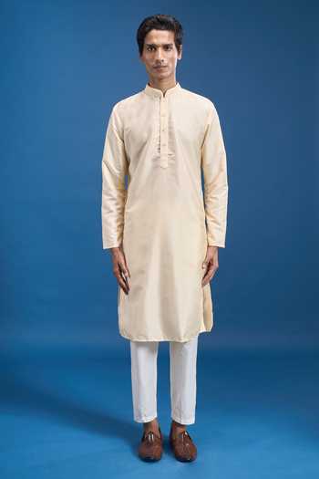 Arihant Rai Sinha Multi Color Cotton, Polyester Embroidery Printed Kurta Set With Bundi at Aza Fashions Arihant Rai Sinha_Multi Color Cotton, Polyester Embroidery Printed Kurta Set With Bundi _at_Aza_Fashions