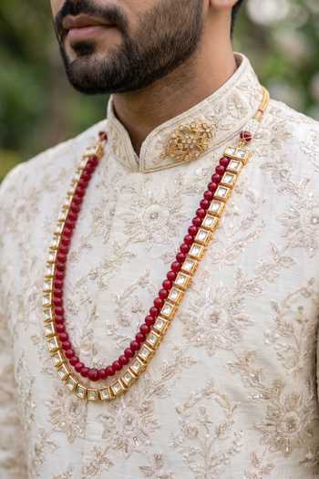 Arihant Rai Sinha Bead Embellished Necklace 