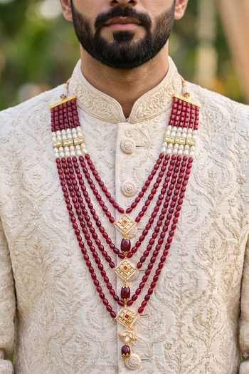 Arihant Rai Sinha Layered Embellished Necklace 