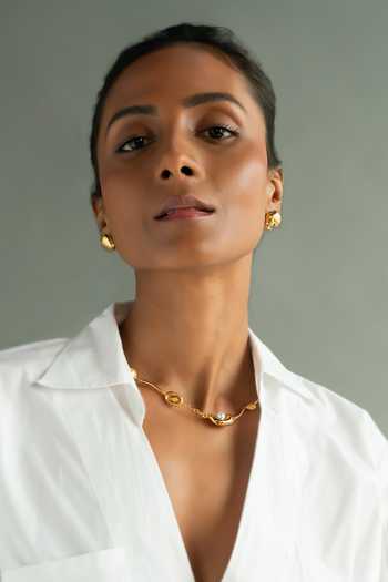 KEFI-CO Cosmos Pearl Studded Choker 