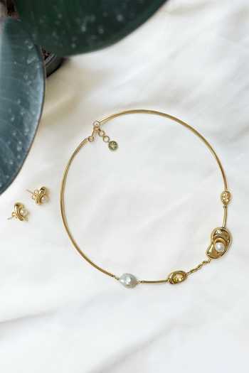KEFI-CO Cosmos Pearl Studded Choker 