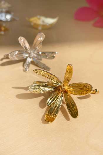 KEFI-CO Gold Plated Fiore Carved Ring Online at Aza Fashions KEFI-CO_Gold Plated Fiore Carved Ring _Online_at_Aza_Fashions