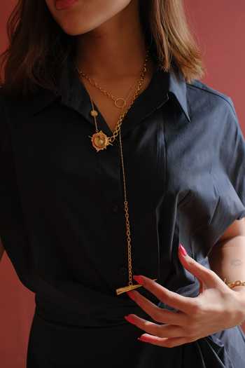 KEFI-CO_Gold Plated Senshii Long Pendant Necklace _Online_at_Aza_Fashions