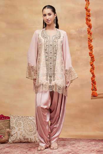 DAREISS Hand Embroidered Kurta & Dhoti Pant Set