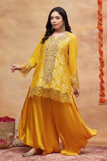 DAREISS Ahilya Kanak Embroidered Kurta & Dhoti Pant Set 