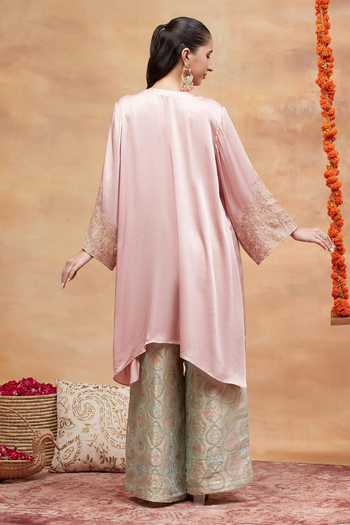 DAREISS Munshi Embroidered Kurta & Flared Pant Set 