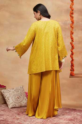 DAREISS Mansarovar Genda Woven Kurta & Pant Set