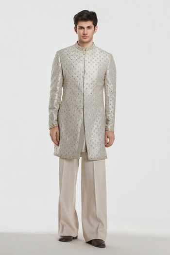 Abhinav Mishra Shrine Opal Embroidered Sherwani Set 