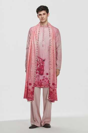 Abhinav Mishra Shrine Printed & Embroidered Kurta Set