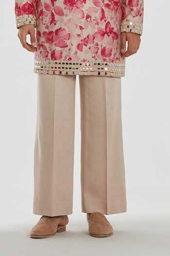 Buy_Abhinav Mishra_Multi Color Chanderi, Cotton, Twill Shrine Printed And Embroidered Kurta Set _Online_at_Aza_Fashions