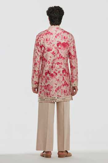 Abhinav Mishra Shrine Printed & Embroidered Kurta Set 