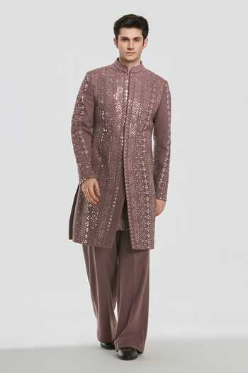 Abhinav Mishra Shrine Iris Embroidered Sherwani Set 
