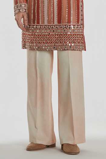 Abhinav Mishra Multi Color Chanderi, Cotton, Twill Shrine Mirror Embroidered Kurta Set Online at Aza Fashions Abhinav Mishra_Multi Color Chanderi, Cotton, Twill Shrine Mirror Embroidered Kurta Set _Online_at_Aza_Fashions