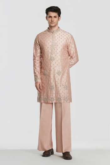 Abhinav Mishra Shrine Blush Embroidered Kurta Set 