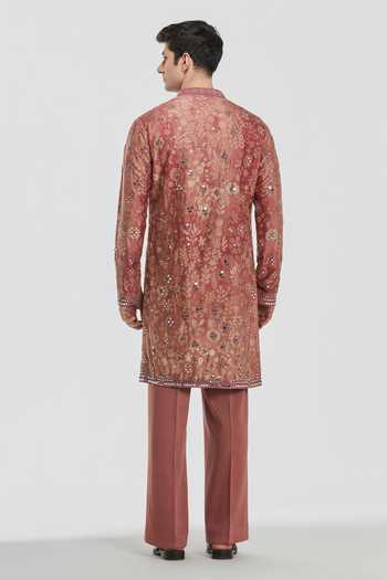 Abhinav Mishra Shrine Printed & Embroidered Kurta Set