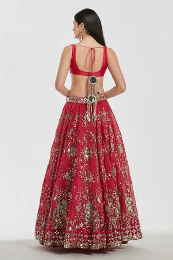 Abhinav Mishra Mirror Embroidered Lehenga Set 